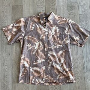 Ono & Co Tan Leaf Hawaiian Print